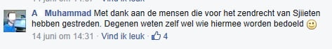 Sjiitisch podium voor de MO